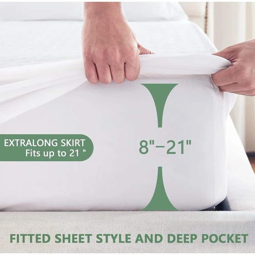 Premium 100% Waterproof Mattress Protector California King Size, Breathable B...